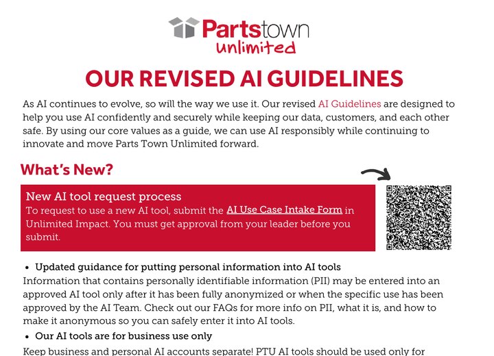 Revised AI Guidelines desk drop